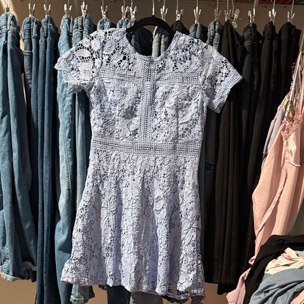 Light Blue Lace Dress
